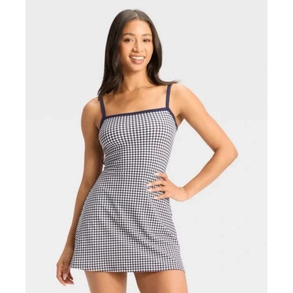 Wild Fable ButterBliss Gingham Heart Back Mini Dress XL
